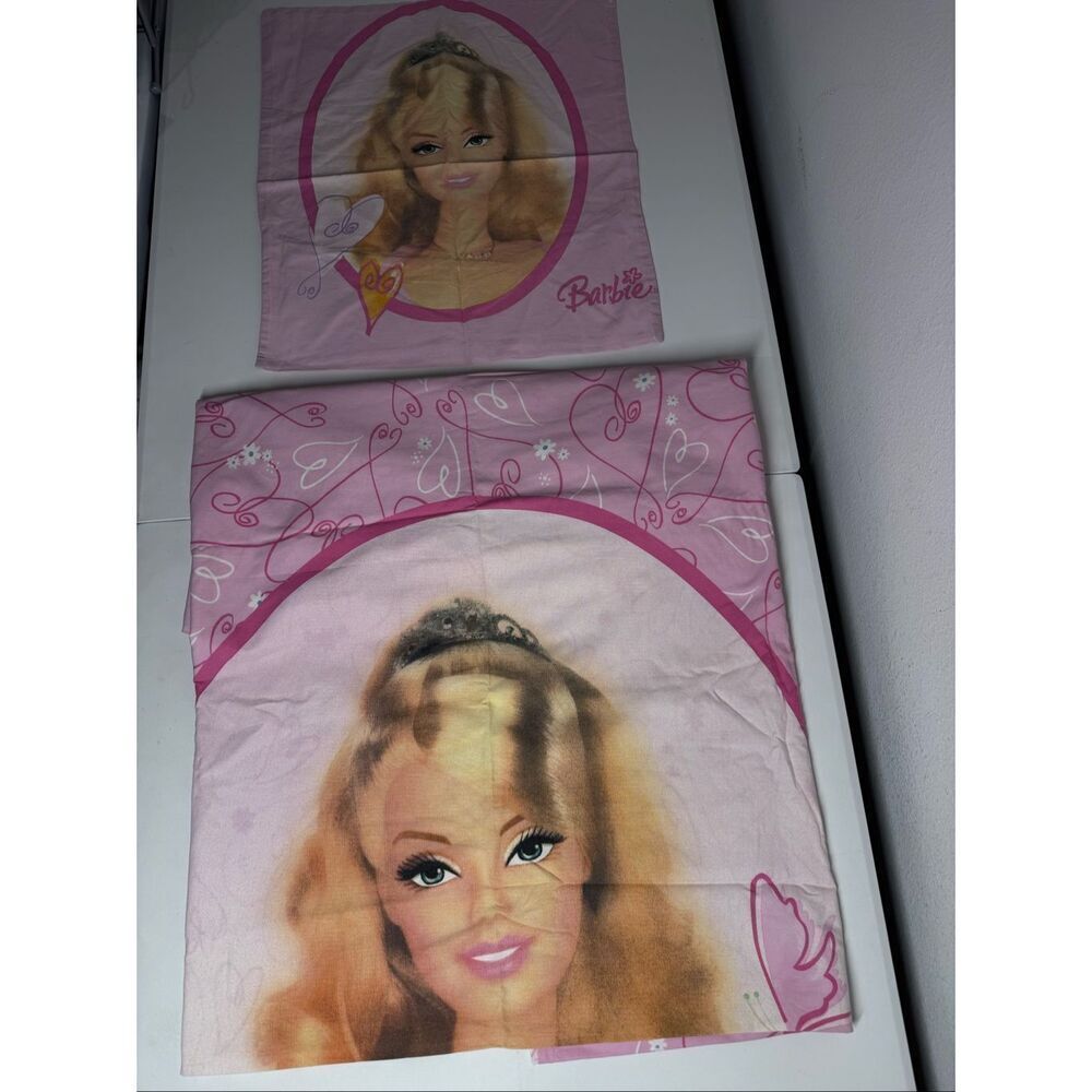 Vintage Barbie Cotton Bedding Set Duvet Pillowcase
